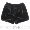  Faux Fake Black Rex Rabbit Underwear Boxer Shorts - Satin Lined & Reversible 
