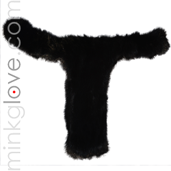  Combo Mink & Rex Rabbit Bikini Underwear Lingerie Thong - Full Fur 