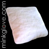  White Rex Rabbit Pillow Cushion Cover 16" (41cm) - Single Sided Fur 