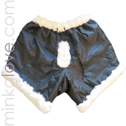  White Rex Rabbit Underwear Boxer Shorts - Satin Lined & Reversible 