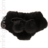  Black Rex Rabbit Panties Boy Shorts - Full Fur & Reversible 
