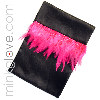  Silk Presentation and Storage Bag - Feather Trimmed Pink 